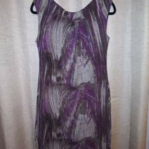 Jonathan Martin purple, grey, and brown dress 10 - Picture 2 of 2
